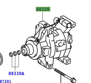 Toyota Corolla HB (UKP) 2001-2007 Cooler Compressor Assy