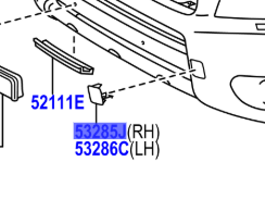 Toyota Rav 4 2005-2012 R/H Tow Cover