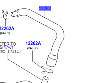 Toyota Avensis 2003-2008 Ventilation Hose NO.2