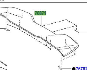 Toyota C-HR (2023) rear spoiler (unpainted)