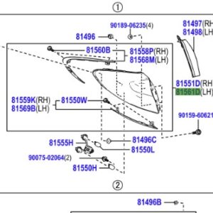 Toyota C-HR (2016) Rear Combination Lamp (L/H)