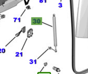 Toyota Proace 2017 Rear Tailgate Strut