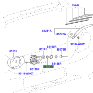 Toyota Aygo (2005-2014) Rear Wiper Motor Grommet