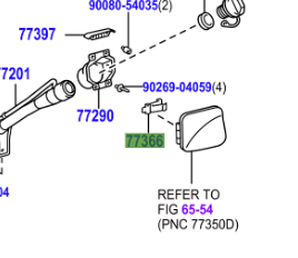 Toyota Hilux (2005-2012) Fuel Filler Opening Lid Hinge