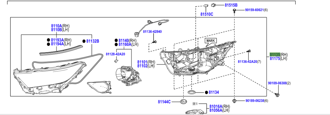 Toyota RAV4 (2018) Front (R/H) Headlight