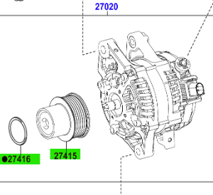 Toyota Aygo 2014-2022 Alternator Pulley and Cap