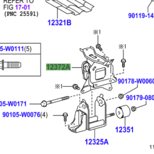 Toyota Yaris (2011-2014) Engine Mounting Insulator (L/H)