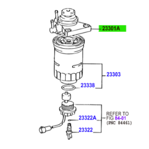 Toyota Land Cruiser 1990-1998-Fuel Filter Cap with Heater
