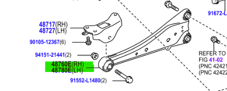 Toyota RAV-4 2012-2019 Rear Trailing Arms