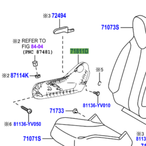 Toyota Aygo (2014-Present) Front Seat Cushion Shield R/H