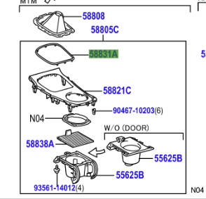 TOYOTA AVENSIS 2008-2018 CONSOLE TRIM
