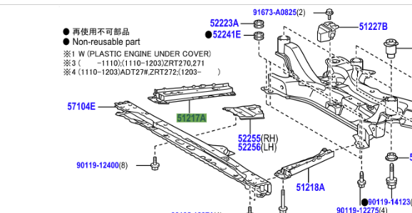 Toyota Avensis 2008-2018 Front Subframe Support