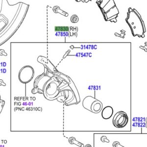 Toyota CH-R 2016-Present CYLINDER ASSY DISC BRAKE REAR RH