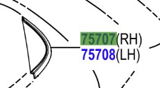 Toyota Yaris (2020-2024)R/H Rear door window trim