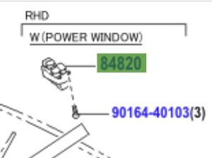 Toyota Yaris 2011-2014 MASTER SWITCH ASSY POWER WINDOW REGULATOR
