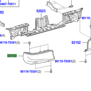 Toyota Hilux (2020-2021) Rear Bumper Plate L/H (Unpainted)