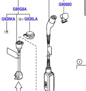 Toyota Rav4 Plug in Hybrid 2020-2025 Charging Cable