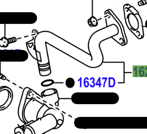 Toyota IQ 2008-2014 Pipe Water By-Pass