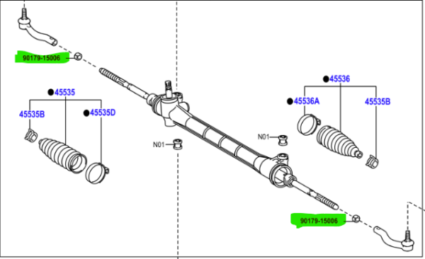 Toyota Auris (2007-2013) Tie Rod Nut (SINGULAR)