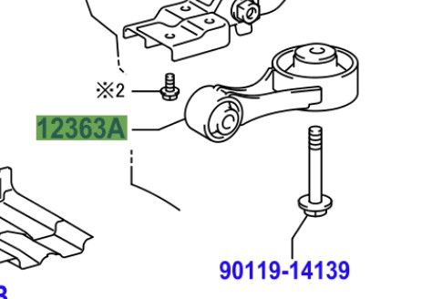 Toyota Urban Cruiser 2009-2016 Lower Engine Mount