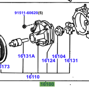 Toyota Corolla HB / LB (1997-1999) Water Pump