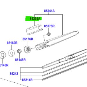 Toyota Aygo (2018-present) Rear wiper cap