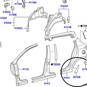 Toyota Yaris 2014-2020 L/H Quarter Panel Protector
