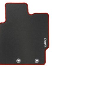 Toyota Yaris 2014 2020 Textile Floormats Red Surround
