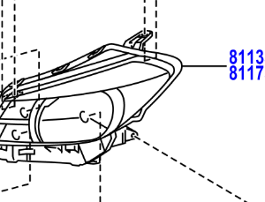 Toyota Yaris 2014-2017 Headlamp L/H