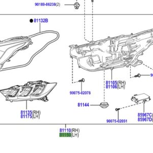 Toyota Yaris 2020-Present HEADLAMP ASSY LH