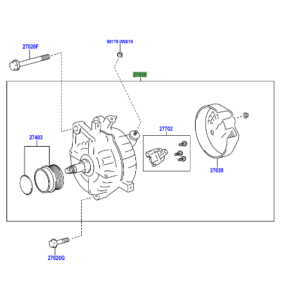 Toyota Yaris/Hybrid (FRP) (2014-2020) Alternator Assy 12V 85A
