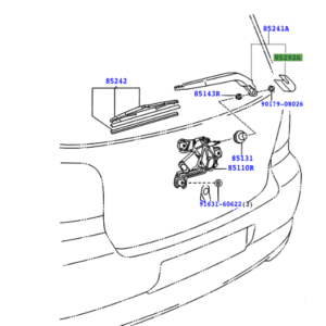 Toyota Yaris (FRP) (2001-2005) Rear Wiper Arm Cap