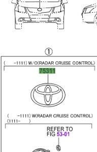 Toyota Avensis 2008-2018 EMBLEM RADIATOR GRILLE (OR FRONT PANEL)