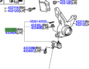 Toyota Prius Plus 2012-2021 Lower Ball Joint
