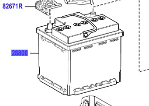 Toyota C-HR OPTIFIT BATTERY LN1 12V / 45 Ah CCA 286A (SLI)