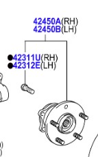 Toyota Prius 2015-2022 HUB & BEARING ASSY REAR AXLE LH&RH