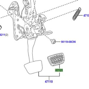 Toyota Rav4 2018- Brake Pedal Rubber