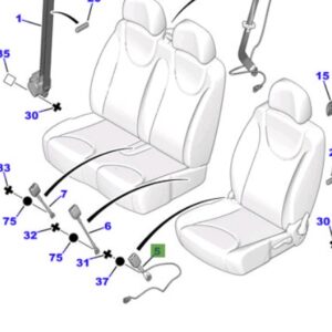 Toyota Proace 2013-2016 SEAT BELT BUCKLE (BLACK)