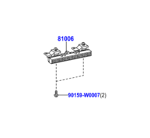 Toyota Auris 2010-2013 Centre Stop Lamp & Screws
