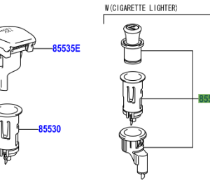 Toyota Auris Hybrid (UKP) (2007-2013) Cigarette Lighter Assy