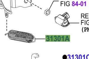 Toyota Aygo 2014- Clutch Pedal Spring