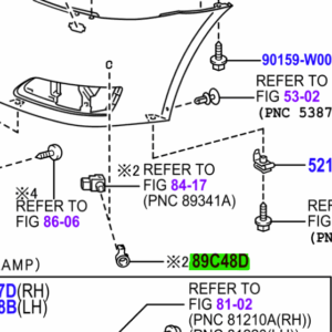 Toyota Corolla Verso (2008-2009) Front Corner Sonar Sensor Retaining Bracket (1F8)