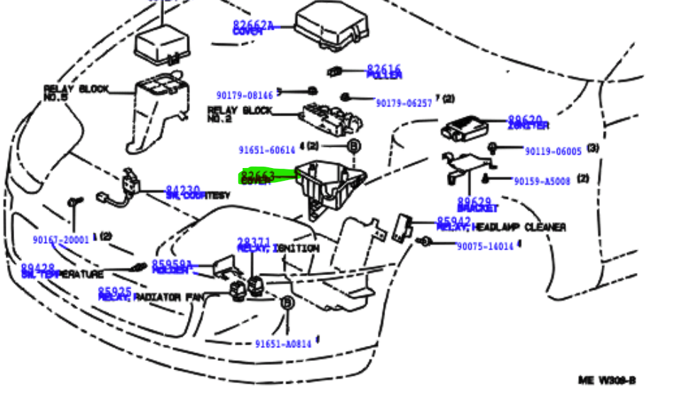 Toyota Supra (1993-1996) Lower Relay Block Cover - Image 2