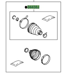 Toyota Auris 2007-2013 LH Driveshaft CV boot kit