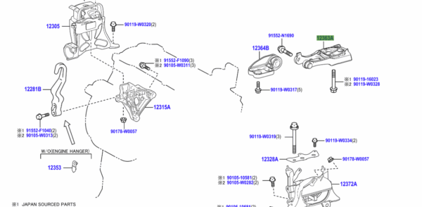 Toyota Corolla (2023 - Present) Lower Front Engine Mount - Image 2