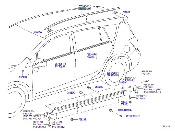 Toyota Verso (2009-2017) Roof Drip Strip Moulding L/H (Panoramic Roof) - Image 2