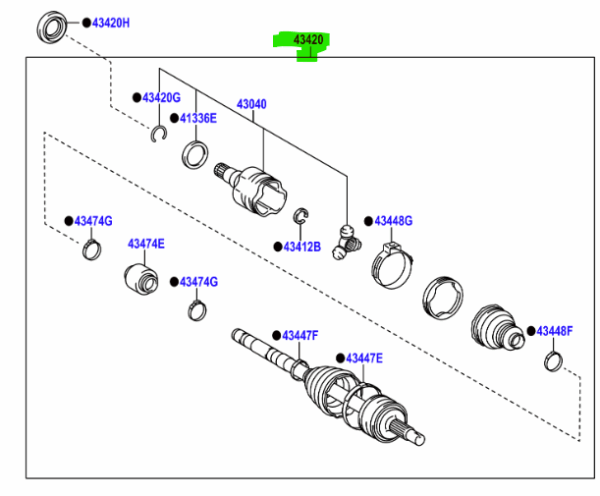 Toyota Corolla (2019-present) LH Front Driveshaft Assembly - Image 2
