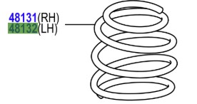 Toyota Estima Hybrid 2006-2019 FRONT LH COIL SPRING