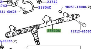 Toyota Hilux 1997-2005 Common Fuel Rail