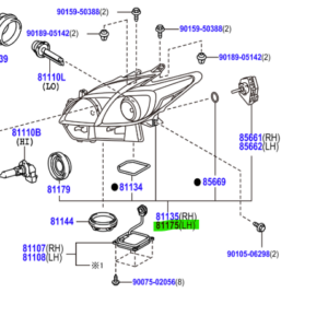 Toyota Prius Import 2012-2015 LH Headlamp